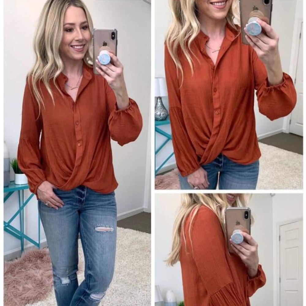 Rust colored blouse